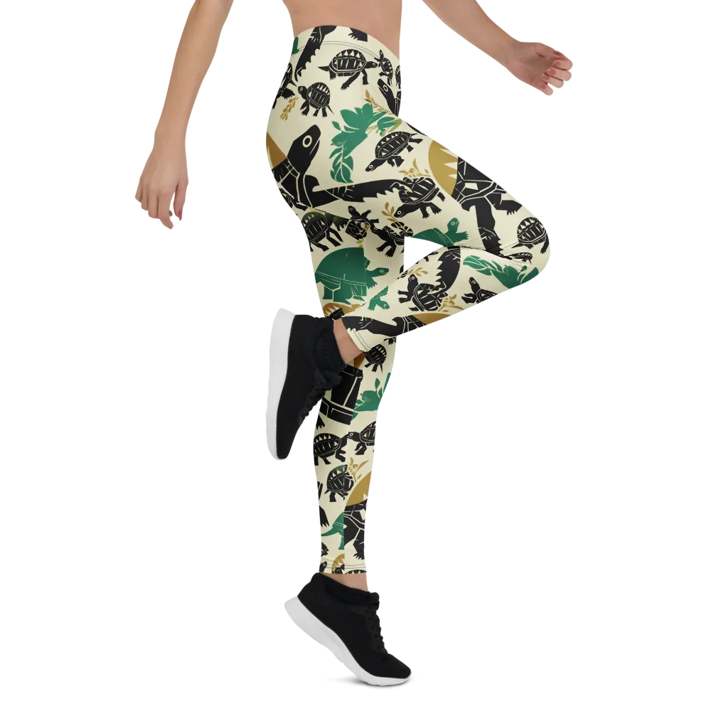 Terrapin Noir on Leggings — Right