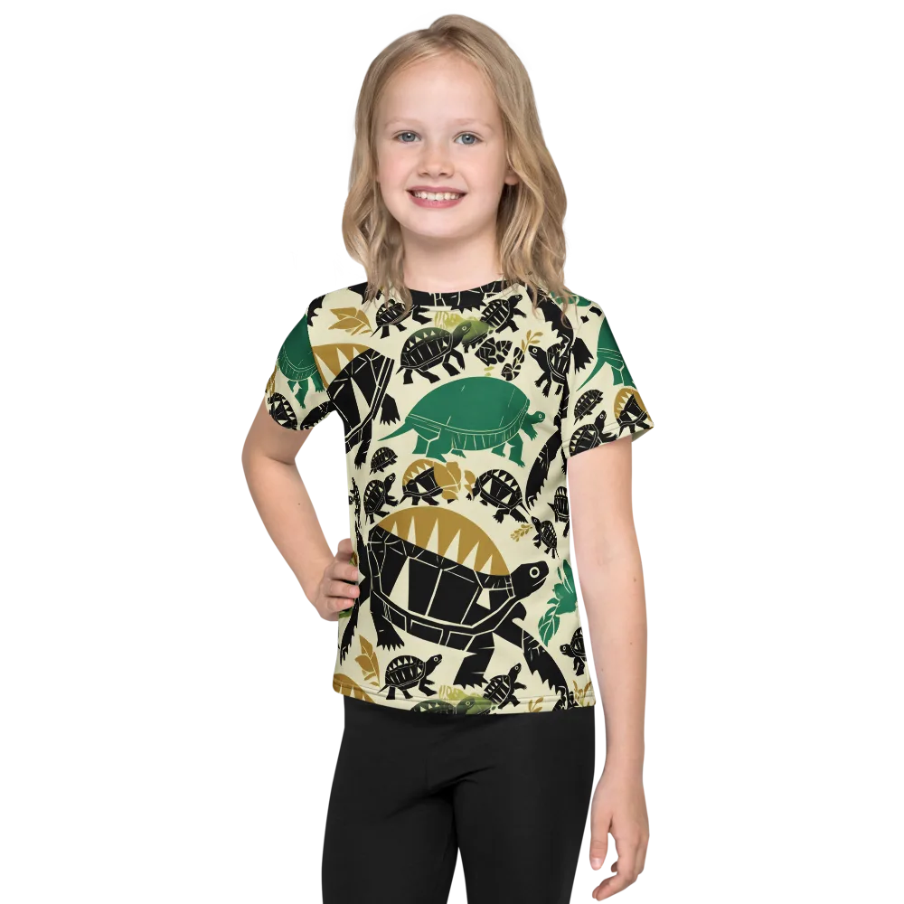 Terrapin Noir on Kids Crew Neck T-Shirt — Front