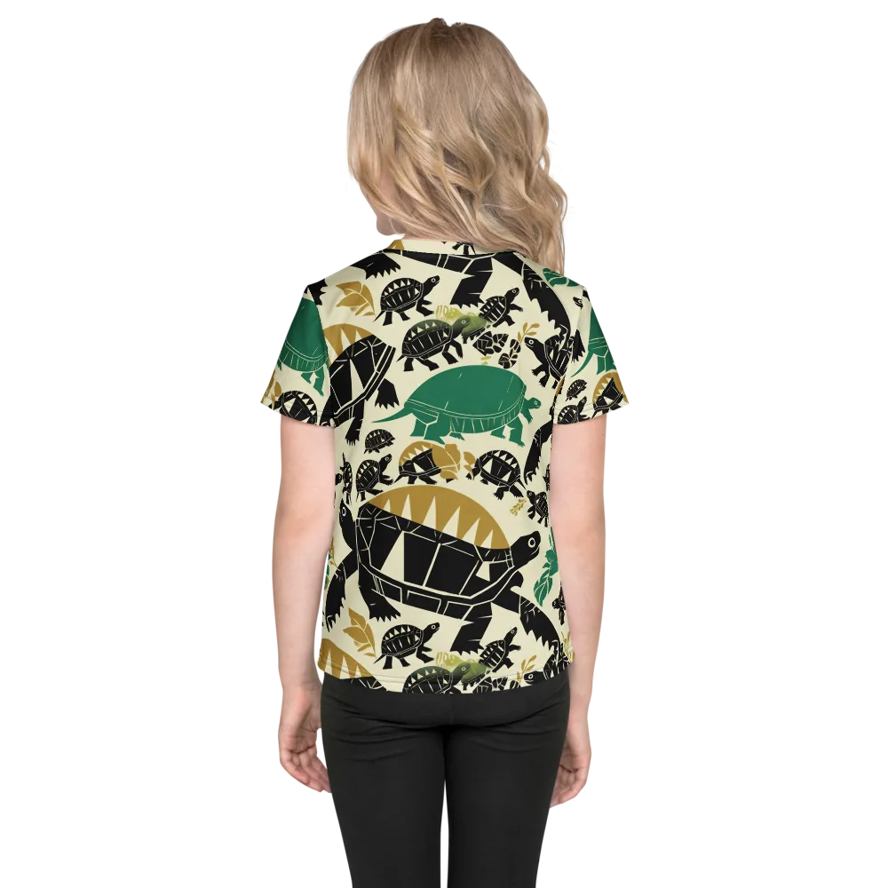 Terrapin Noir on Kids Crew Neck T-Shirt — Back