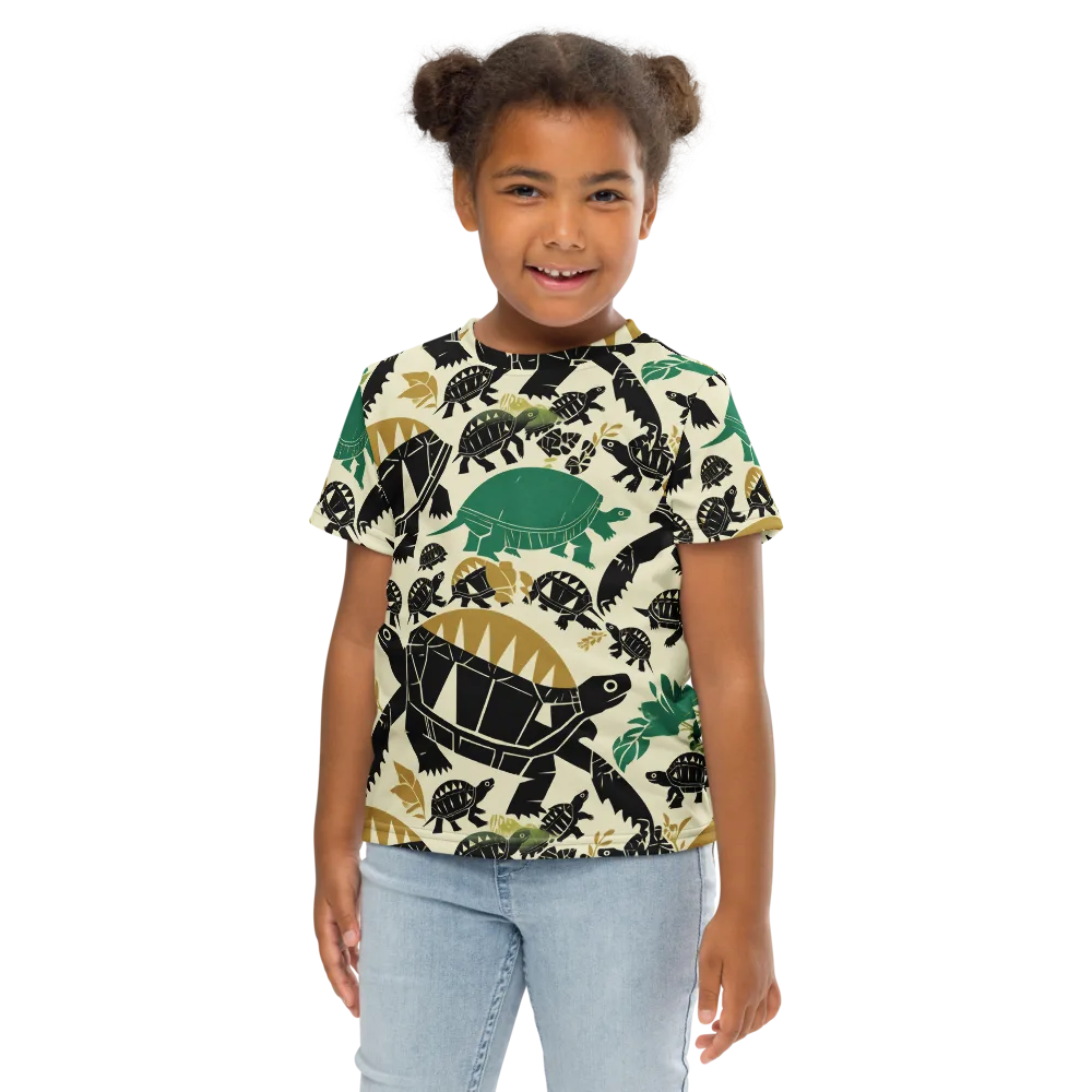 Terrapin Noir on Kids Crew Neck T-Shirt — Front