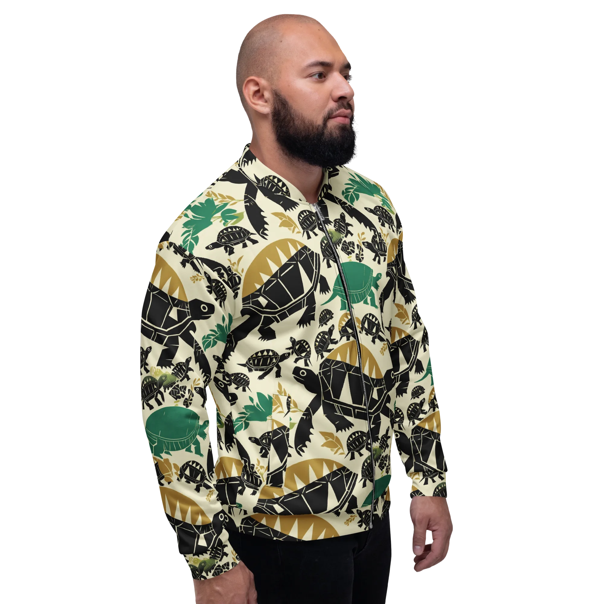 Terrapin Noir on Bomber Jacket — Right