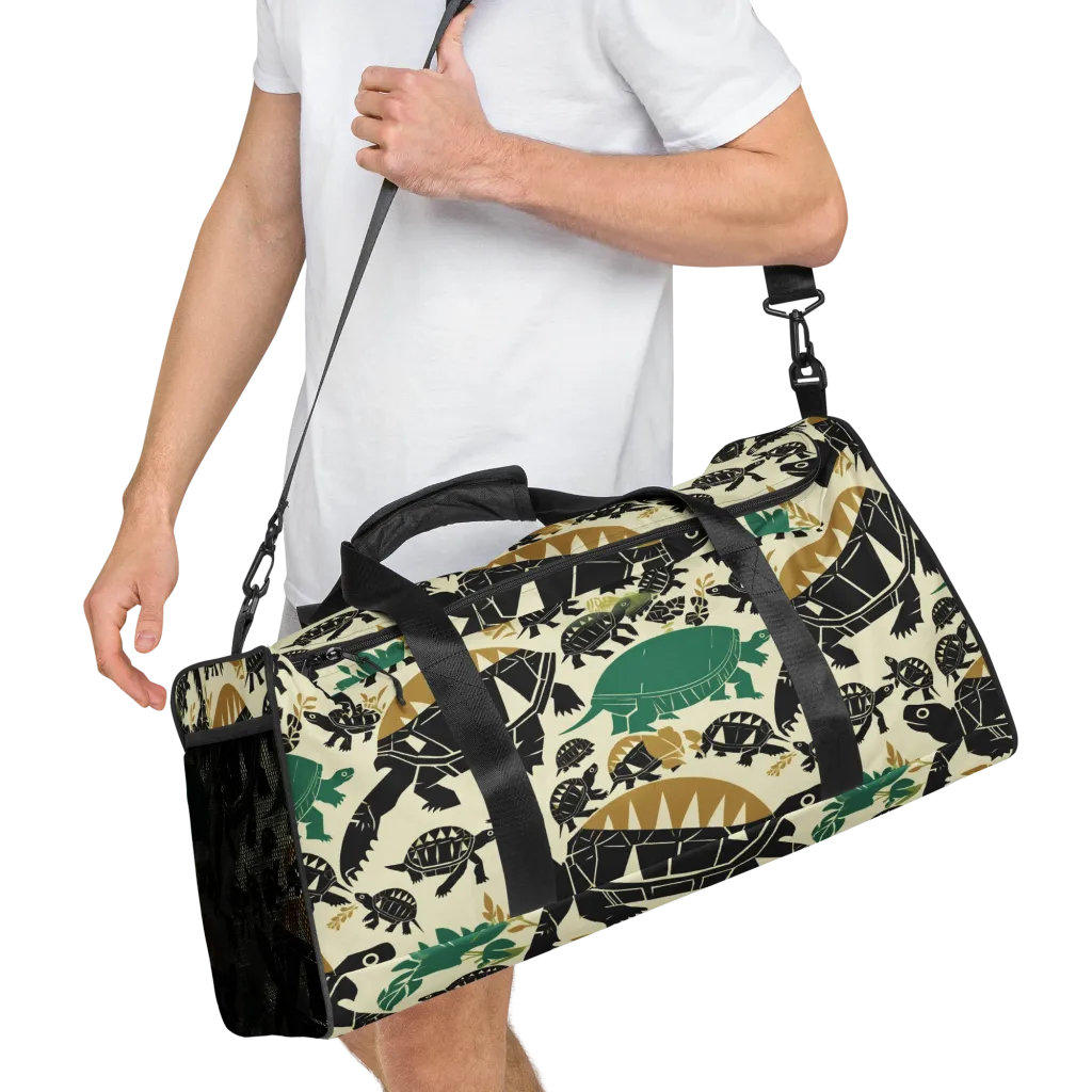 Terrapin Noir on Duffle Bag — Right Front