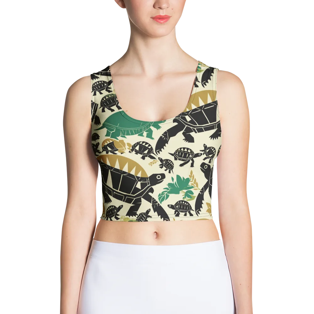Terrapin Noir on Crop Top — Front