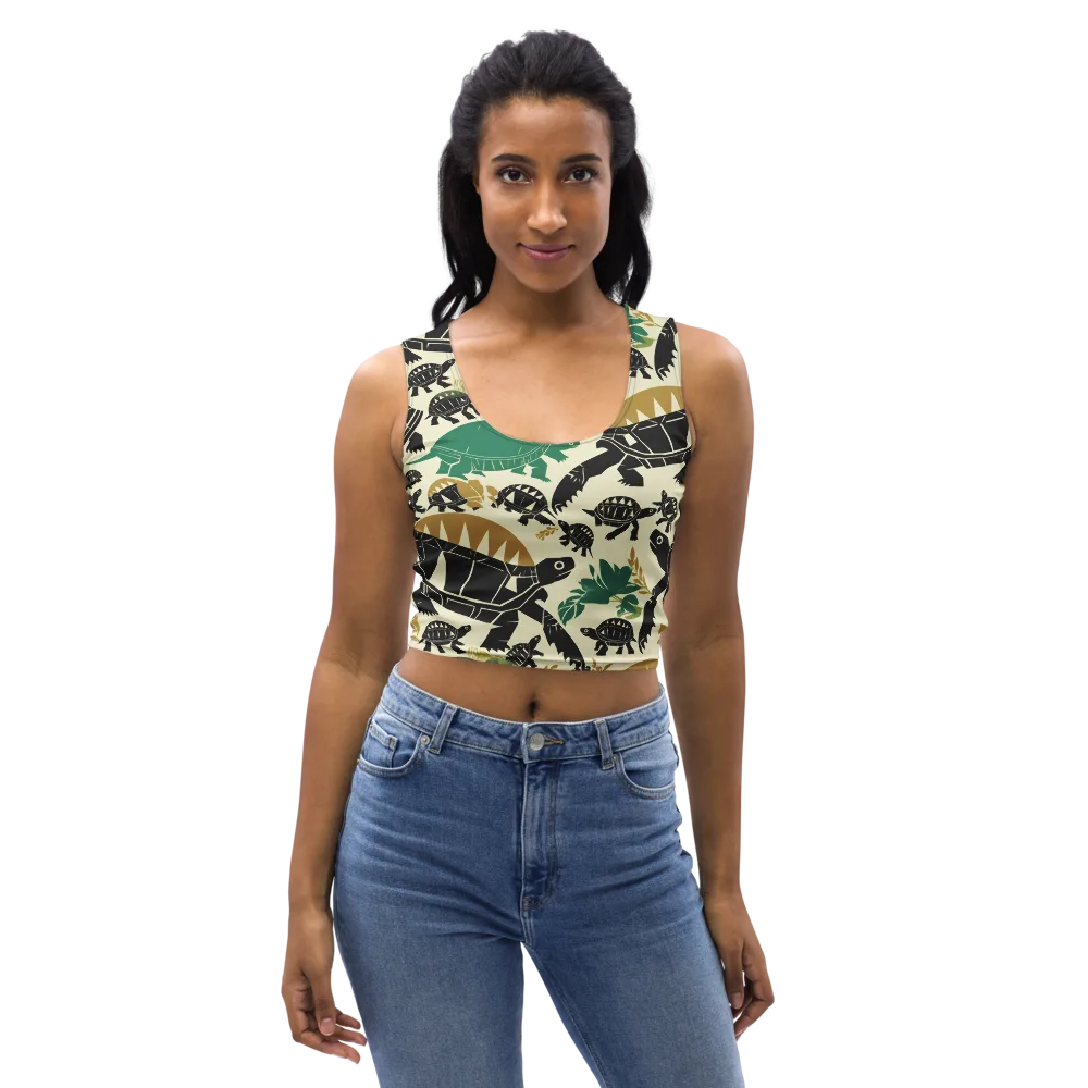 Terrapin Noir on Crop Top — Front