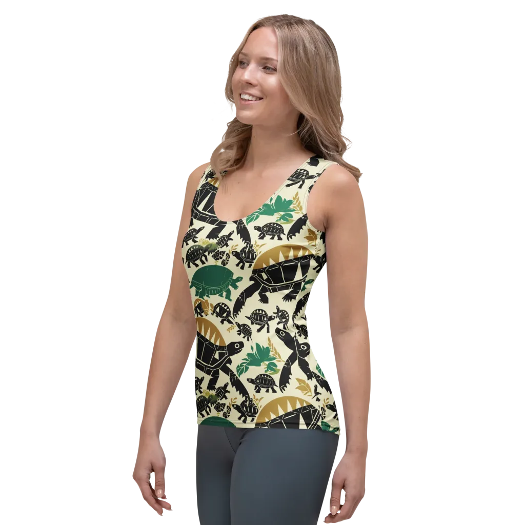 Terrapin Noir on Women's Tank Top — Left Front