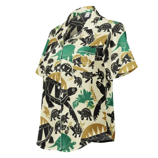Terrapin Noir on a Women's Short Sleeve Pajama Top