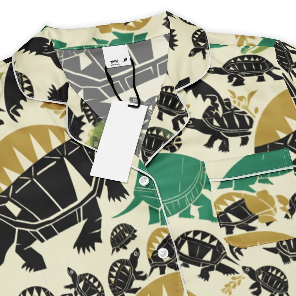 Terrapin Noir on Women's Short Sleeve Pajama Top — Product details