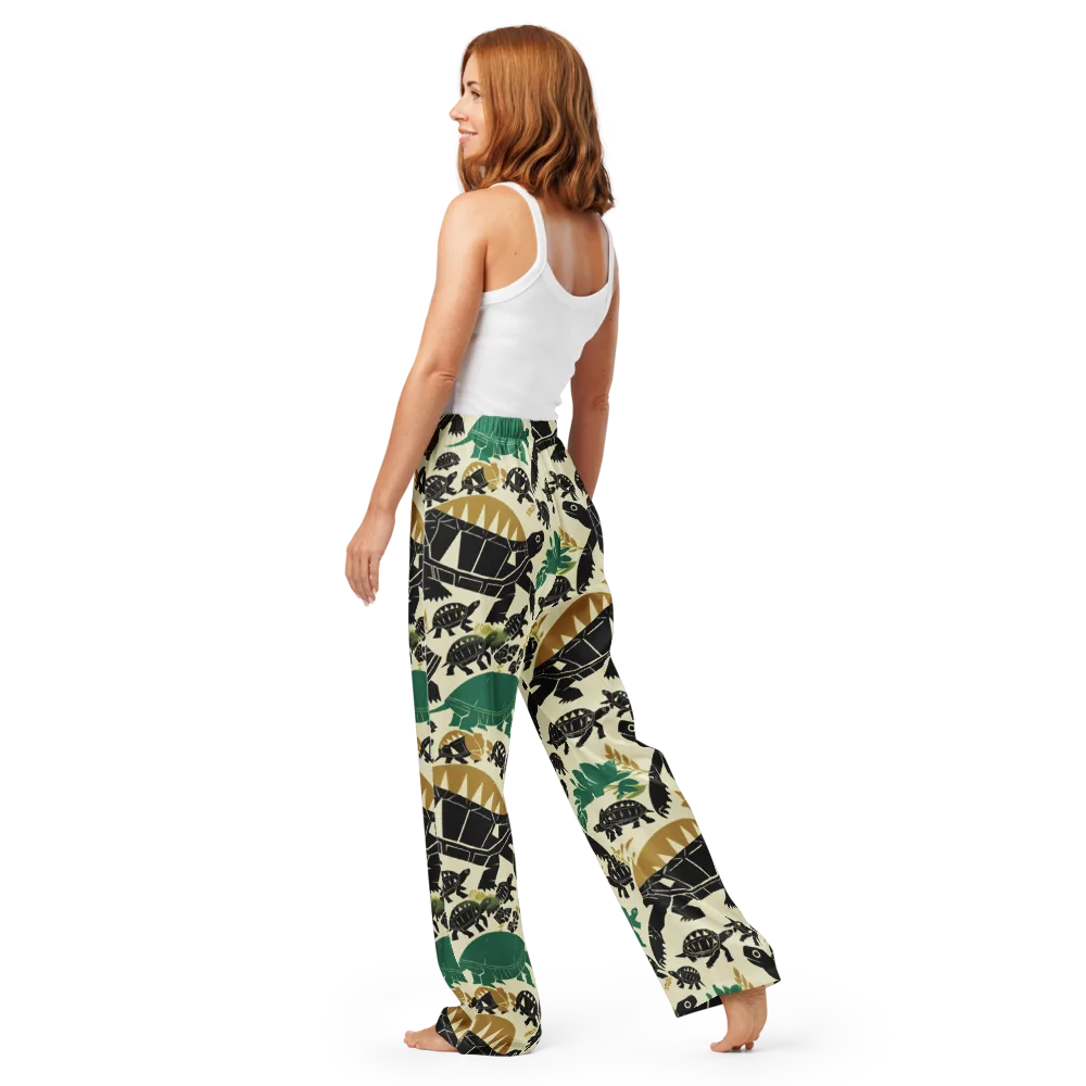 Terrapin Noir on Women's Pajama Pants — Back