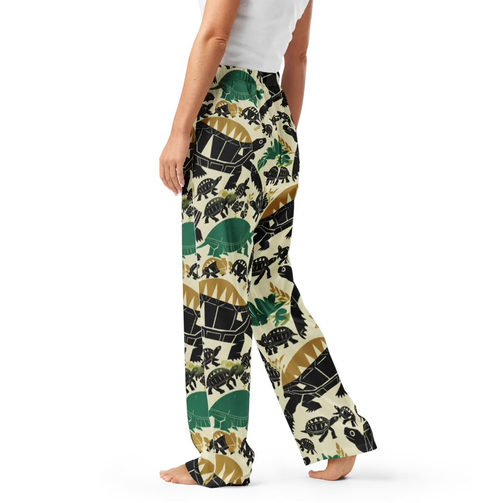 Terrapin Noir on Women's Pajama Pants — Left