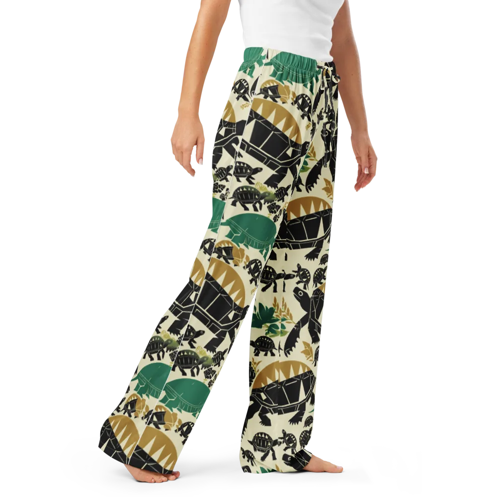 Terrapin Noir on Women's Pajama Pants — Right Front
