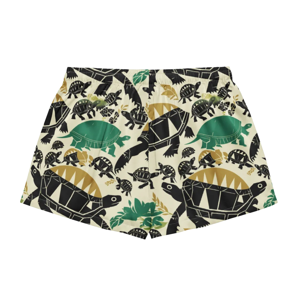 Terrapin Noir on Women's Pajama Shorts — Back