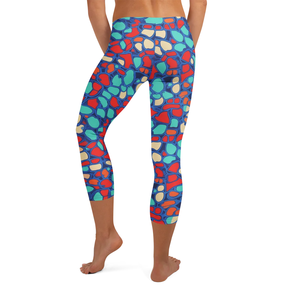 Harbor Shards on Capri Leggings — Back