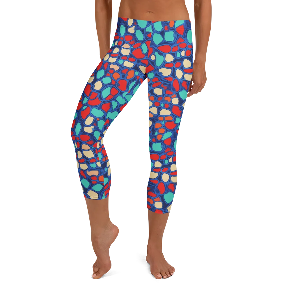 Harbor Shards on Capri Leggings — Front