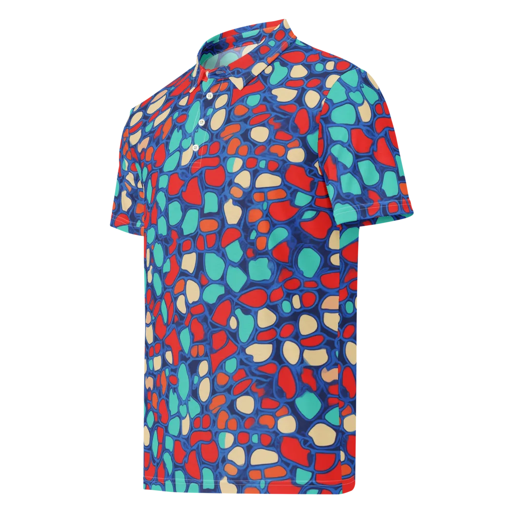 Harbor Shards on Men's Slim Fit Polo Shirt — Left Front