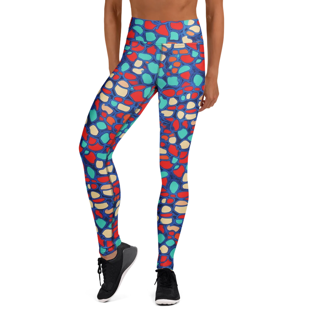 Harbor Shards on Yoga Leggings — Front