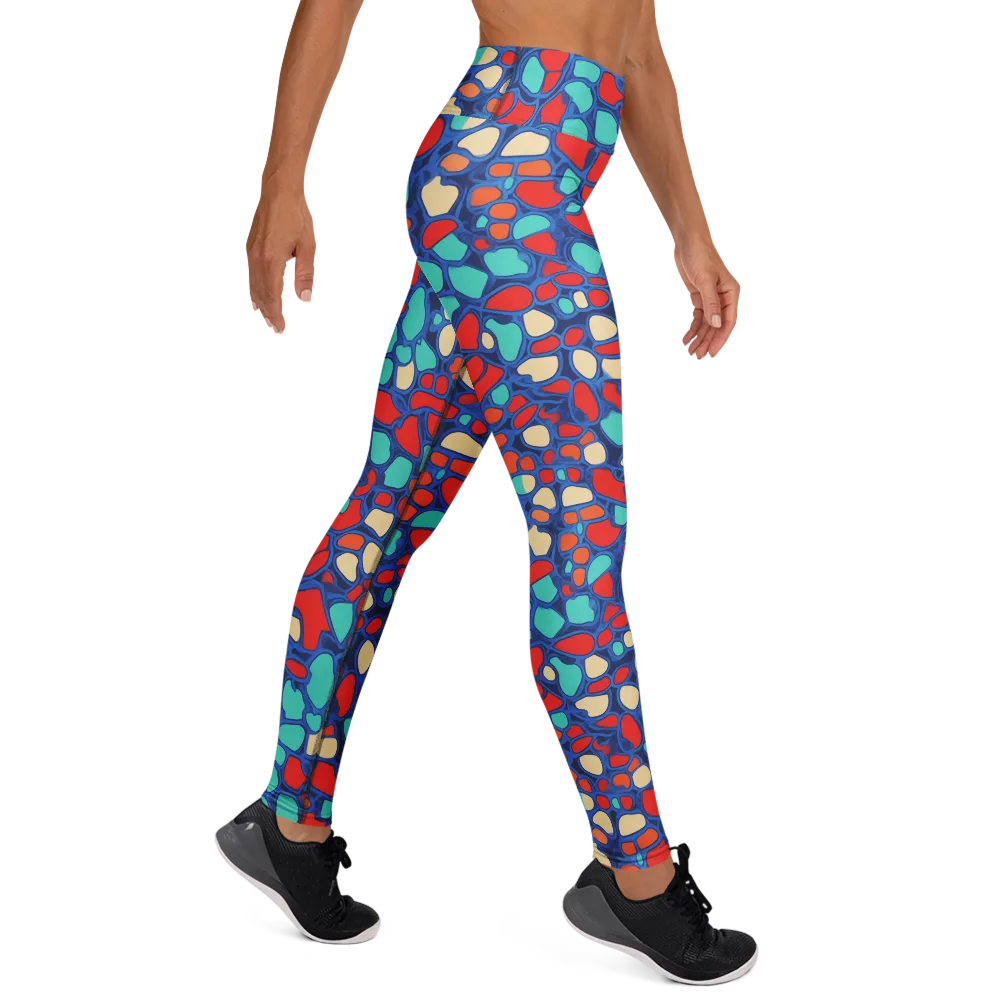Harbor Shards on Yoga Leggings — Right