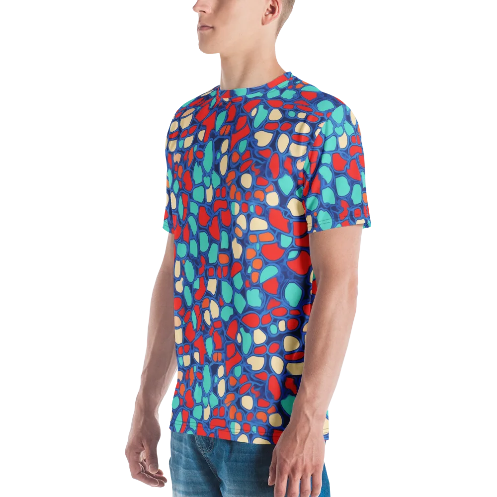 Harbor Shards on Men's Crew Neck T-Shirt — Left