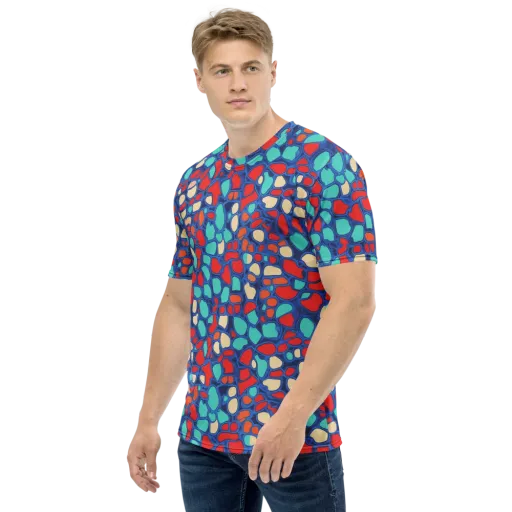 Harbor Shards on a Men's Crew Neck T-Shirt