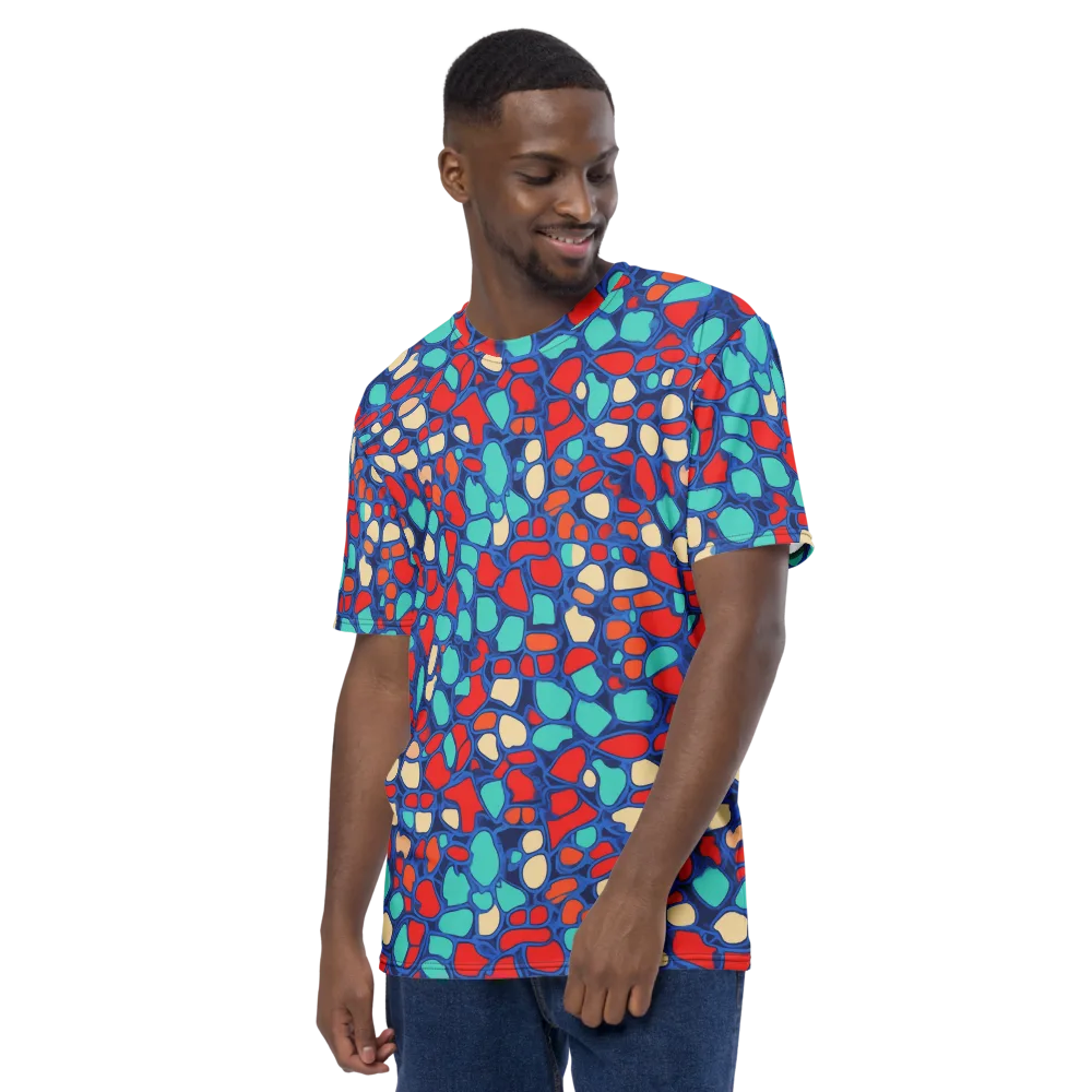 Harbor Shards on Men's Crew Neck T-Shirt — Left