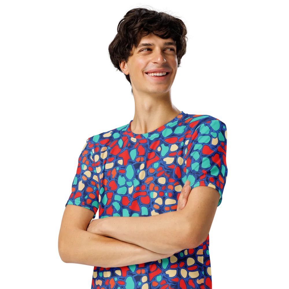 Harbor Shards on Men's Crew Neck T-Shirt — Left Front