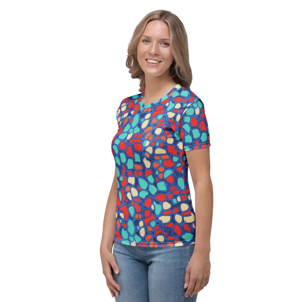 Harbor Shards on Women's Crew Neck T-Shirt — Left
