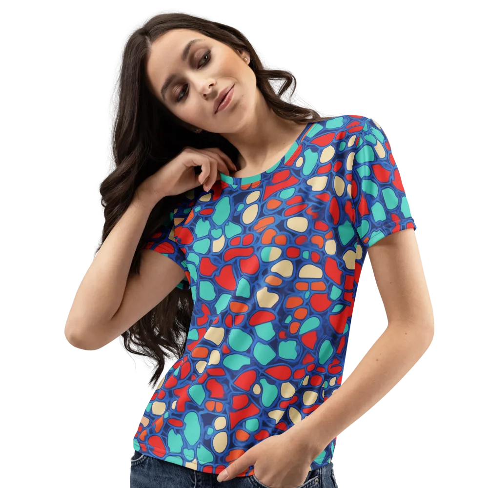 Harbor Shards on Women's Crew Neck T-Shirt — Left Front