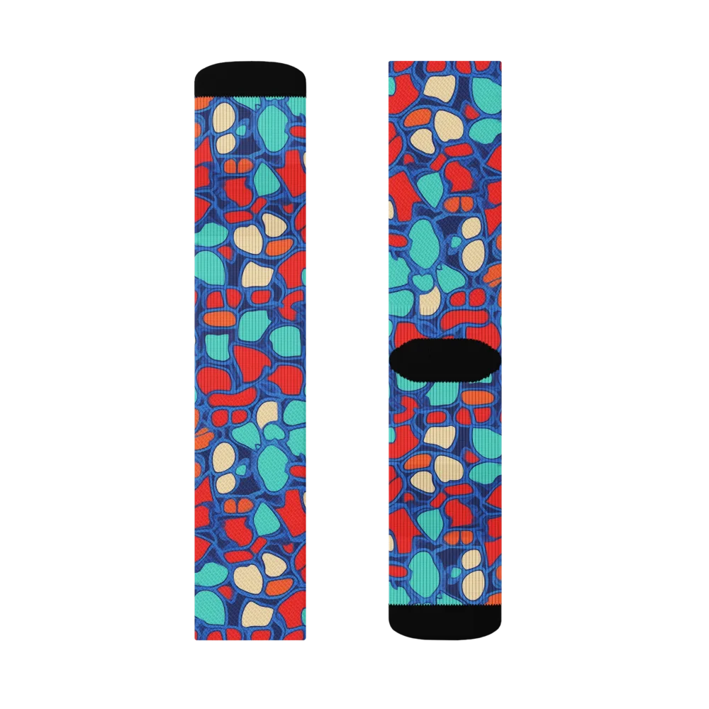 Harbor Shards on Socks — Left Sock