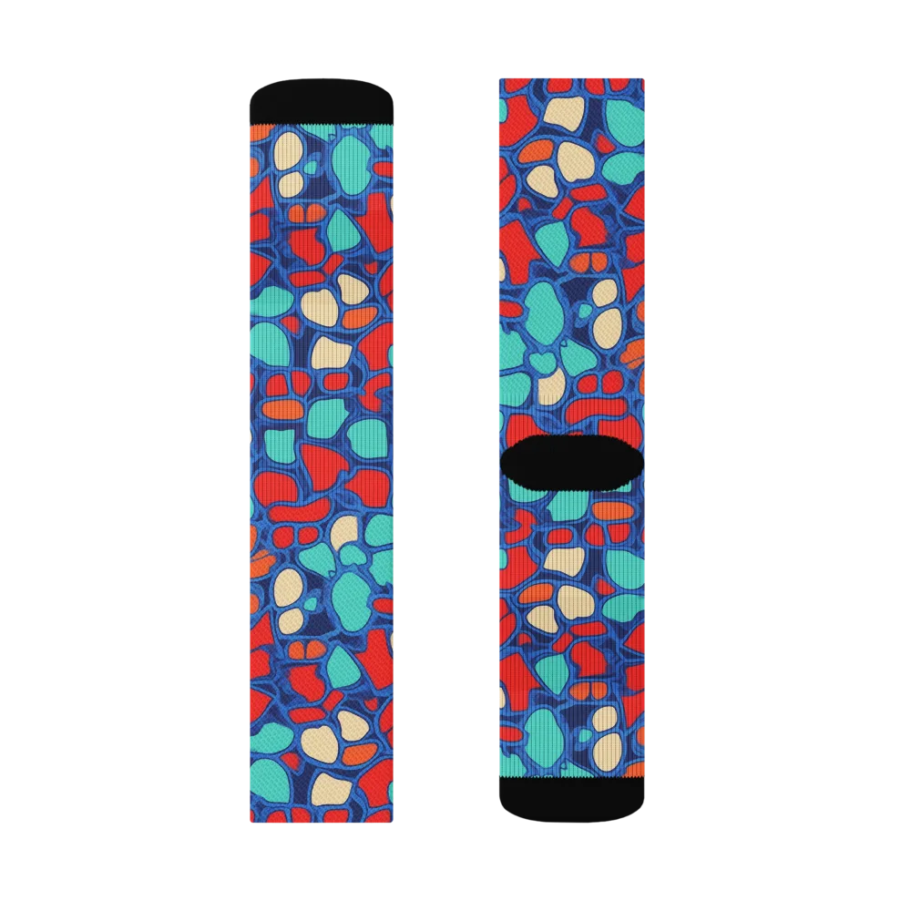 Harbor Shards on Socks — Right Sock