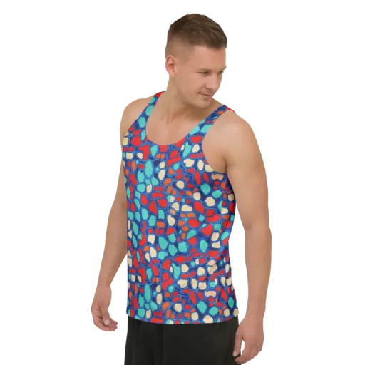 Harbor Shards on a Men's Tank Top