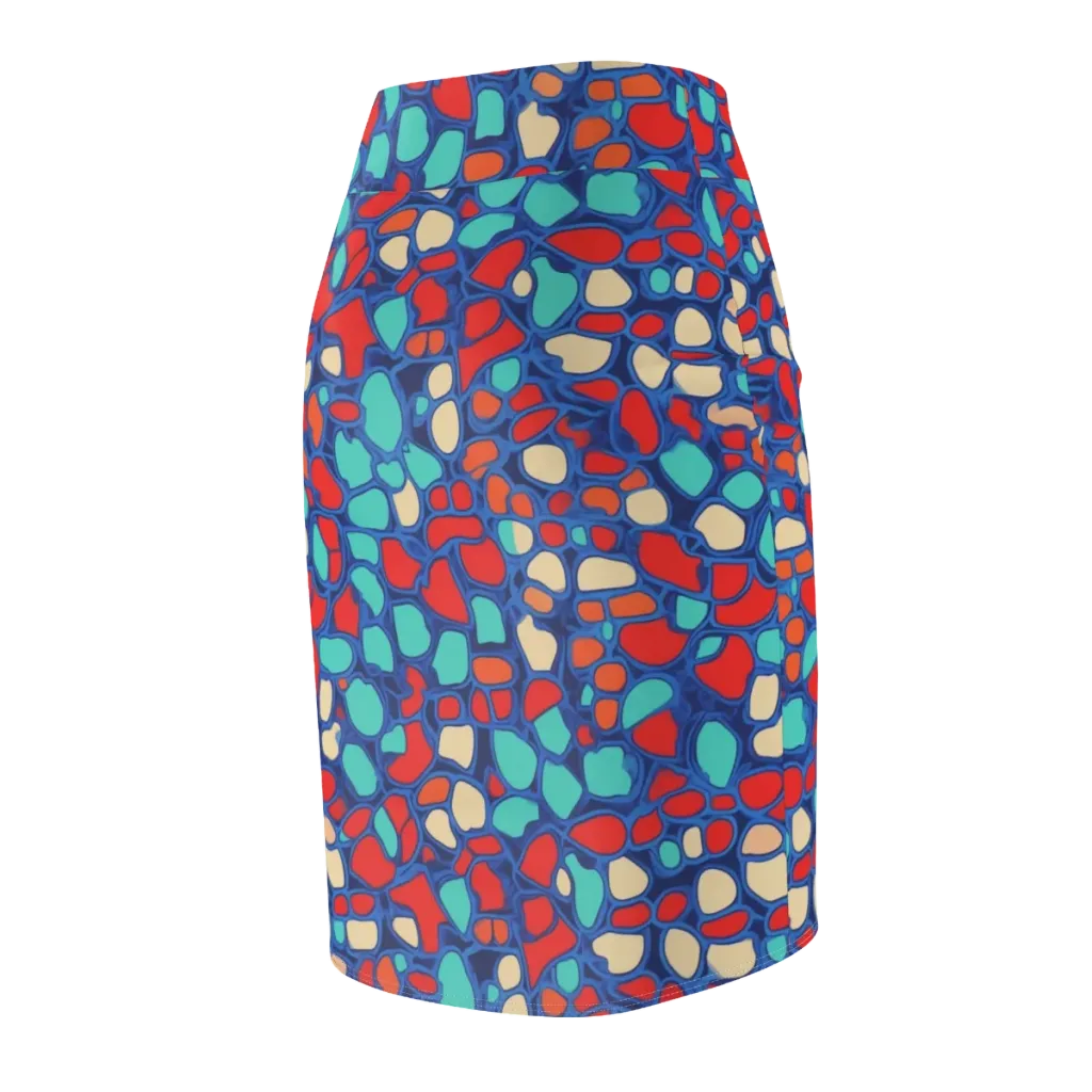 Harbor Shards on Pencil Skirt — Back Side