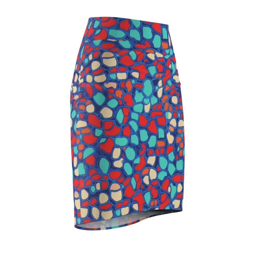 Harbor Shards on Pencil Skirt — Front Side