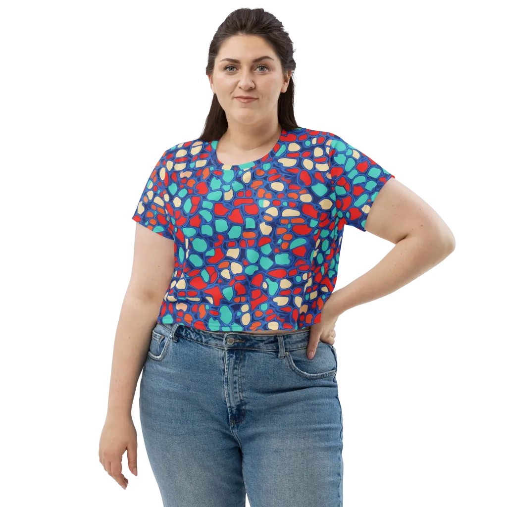 Harbor Shards on Crop Tee — Front