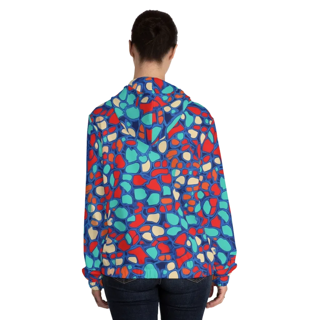 Harbor Shards on Women's Full-Zip Hoodie — Back On Person
