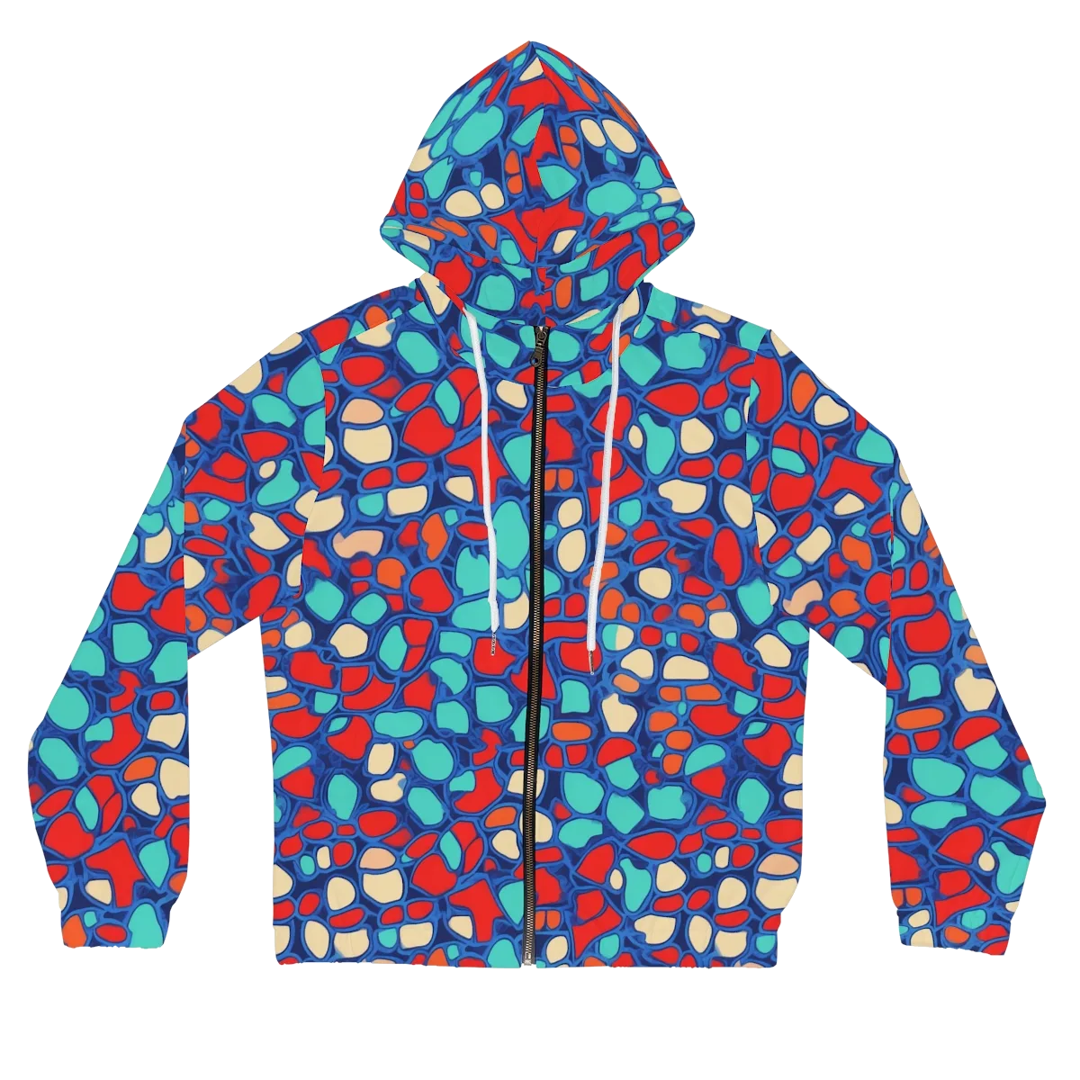 Harbor Shards on Women's Full-Zip Hoodie — Front