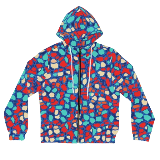 Harbor Shards on a Women's Full-Zip Hoodie