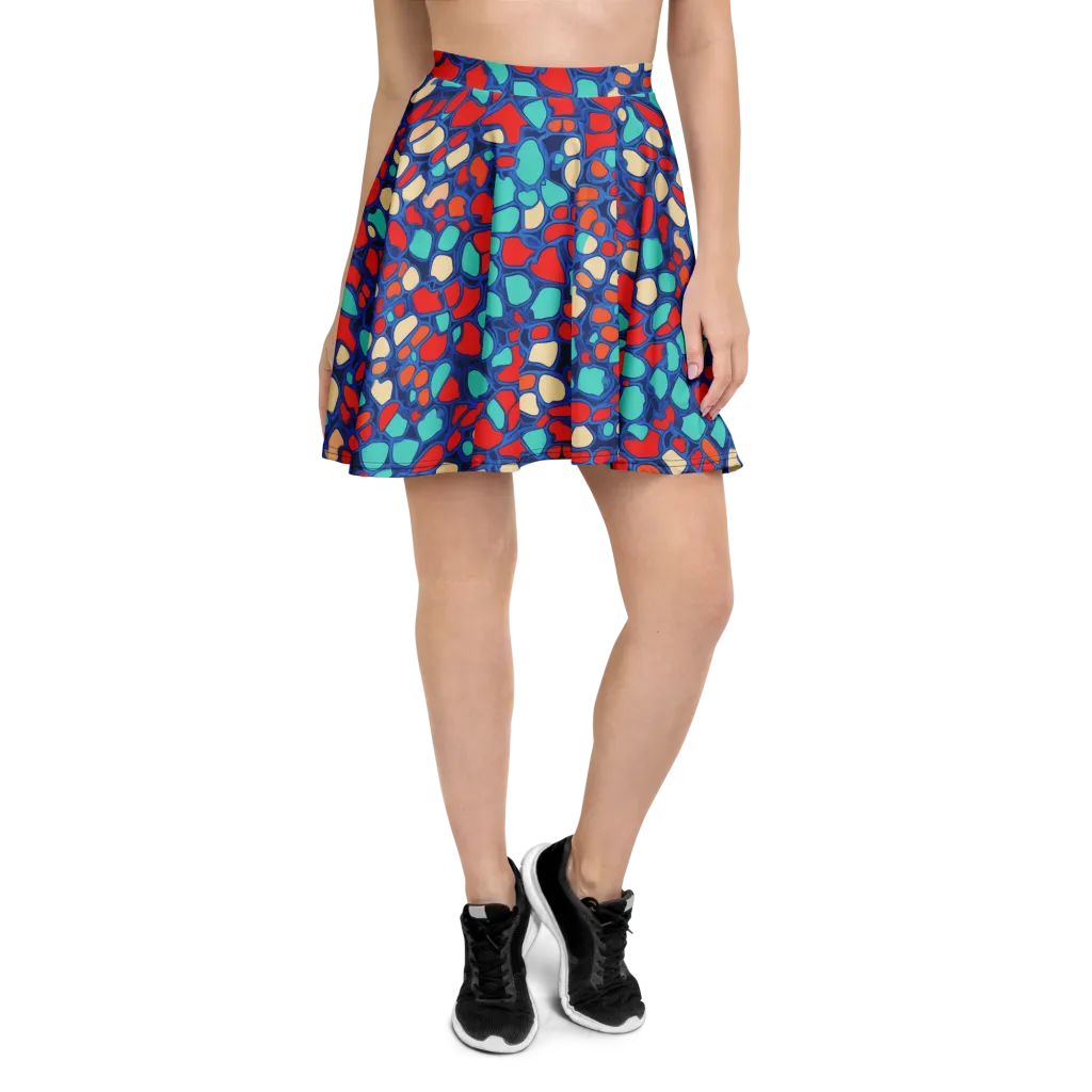 Harbor Shards on Skater Skirt — Front