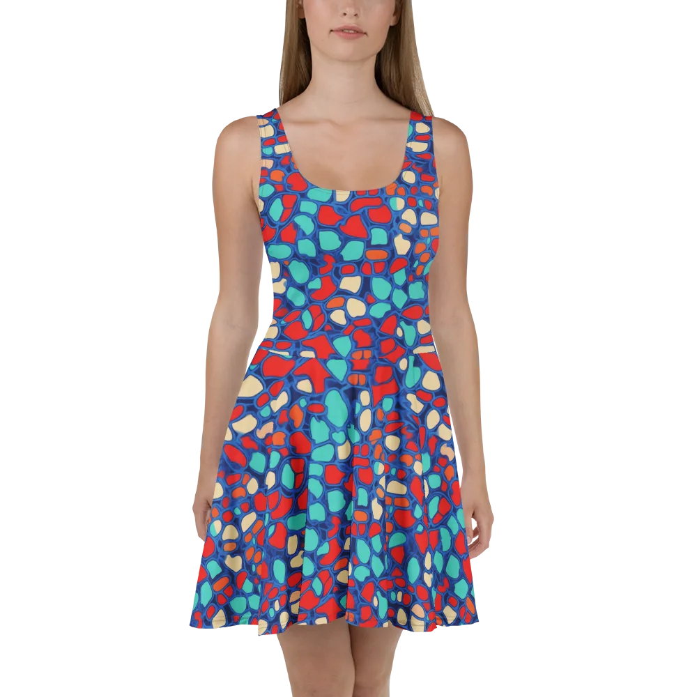 Harbor Shards on Skater Dress — Front