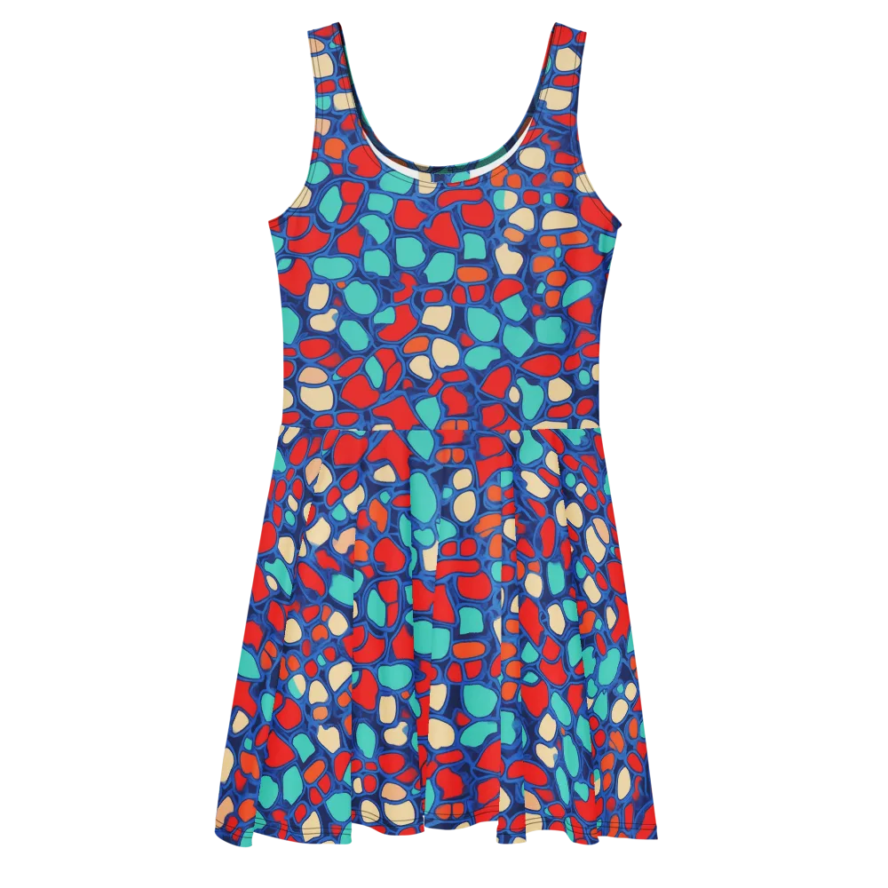 Harbor Shards on Skater Dress — Front