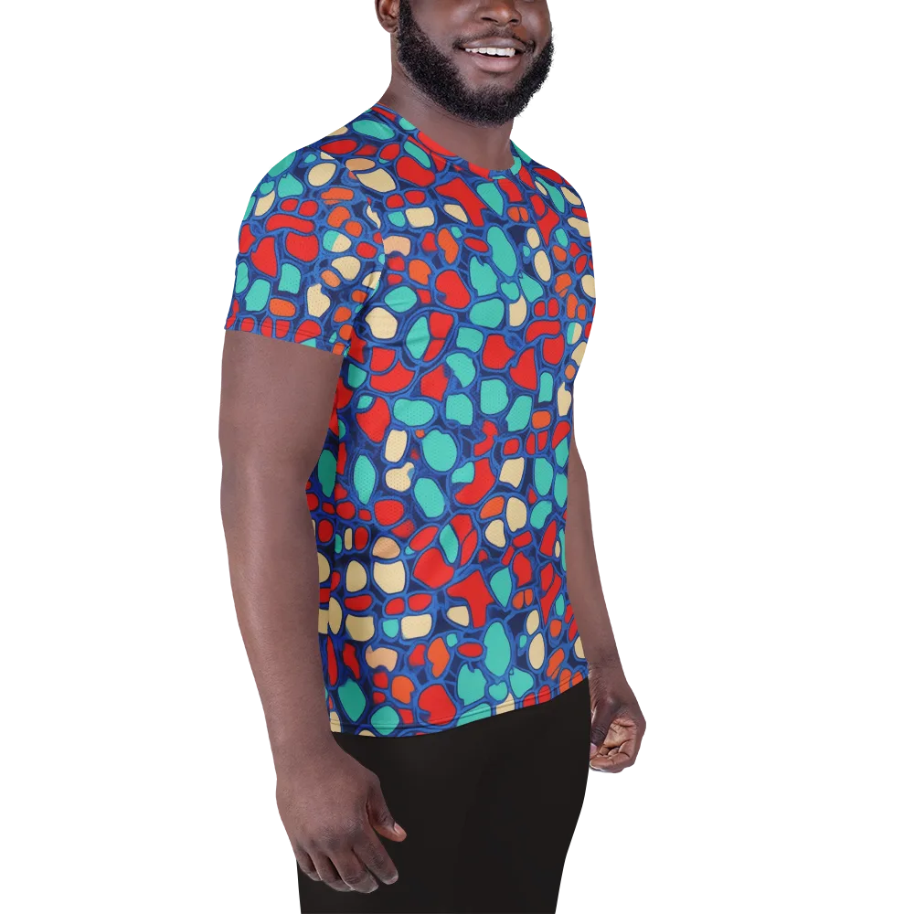 Harbor Shards on Men's Athletic T-Shirt — Right