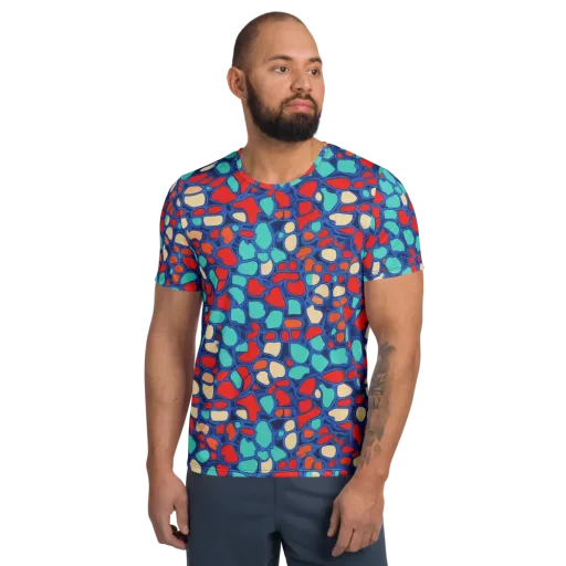Harbor Shards on a Men's Athletic T-Shirt