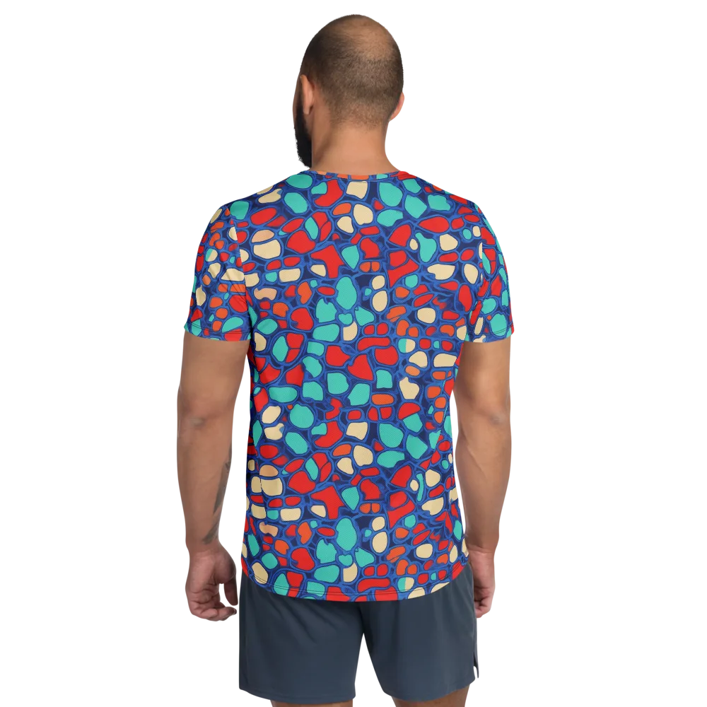 Harbor Shards on Men's Athletic T-Shirt — Back