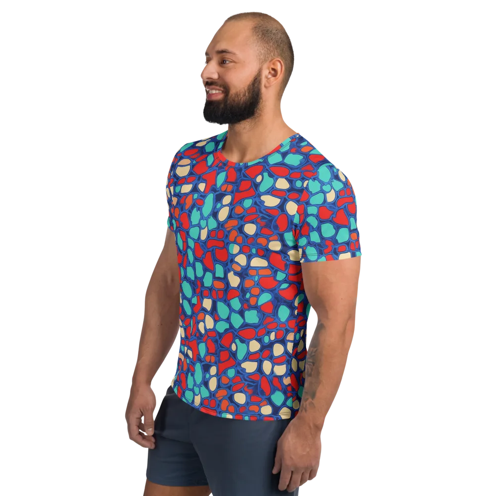 Harbor Shards on Men's Athletic T-Shirt — Left