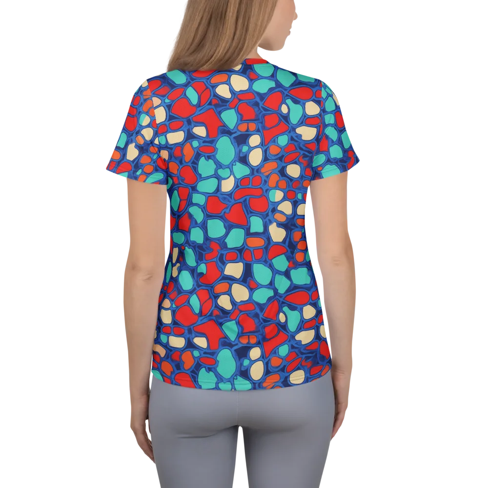 Harbor Shards on Women's Athletic T-Shirt — Back