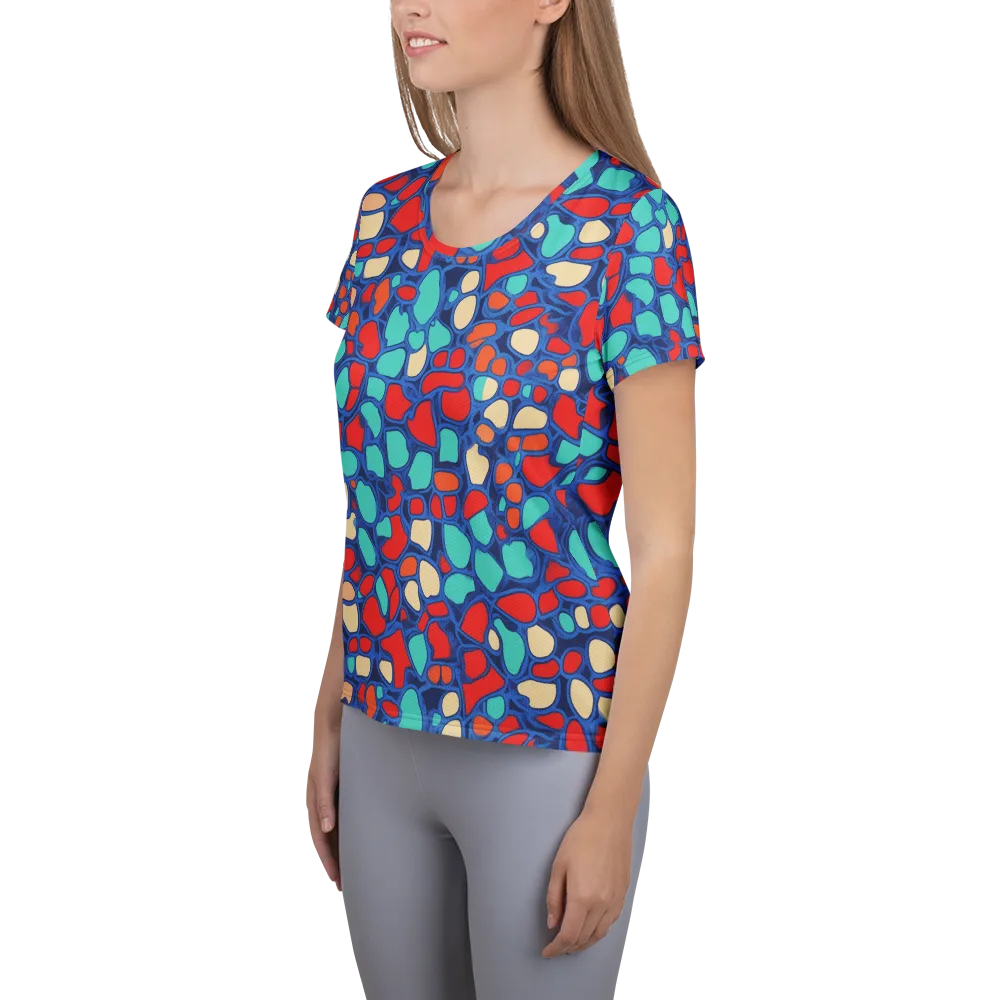 Harbor Shards on Women's Athletic T-Shirt — Left