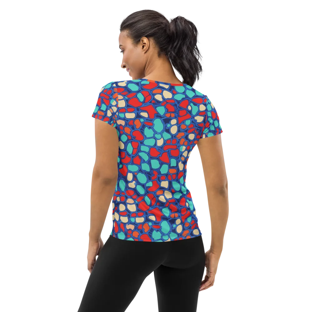 Harbor Shards on Women's Athletic T-Shirt — Back
