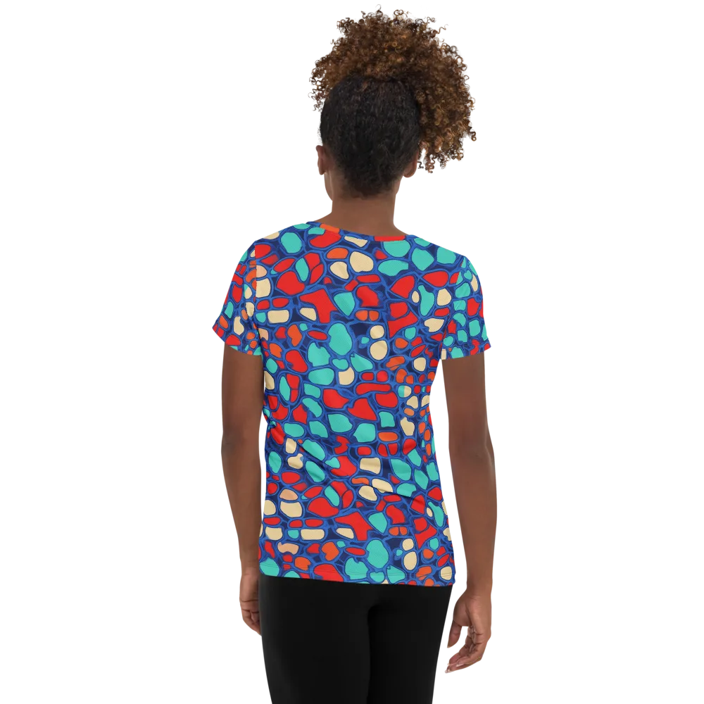 Harbor Shards on Women's Athletic T-Shirt — Back