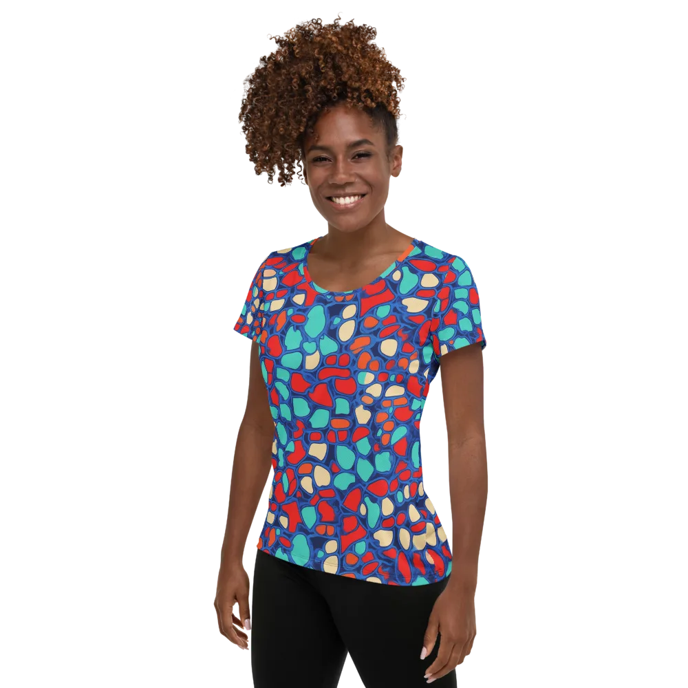 Harbor Shards on Women's Athletic T-Shirt — Left