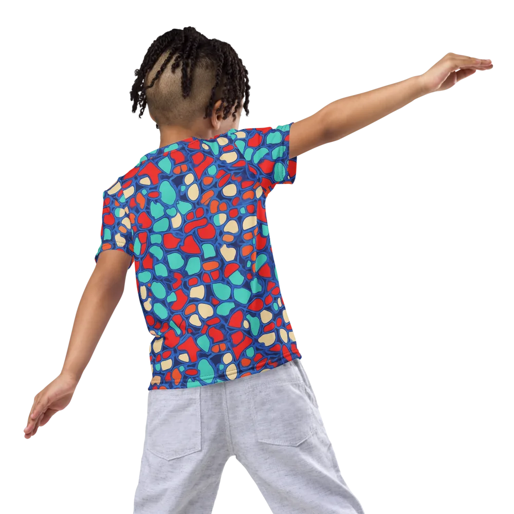 Harbor Shards on Kids Crew Neck T-Shirt — Back