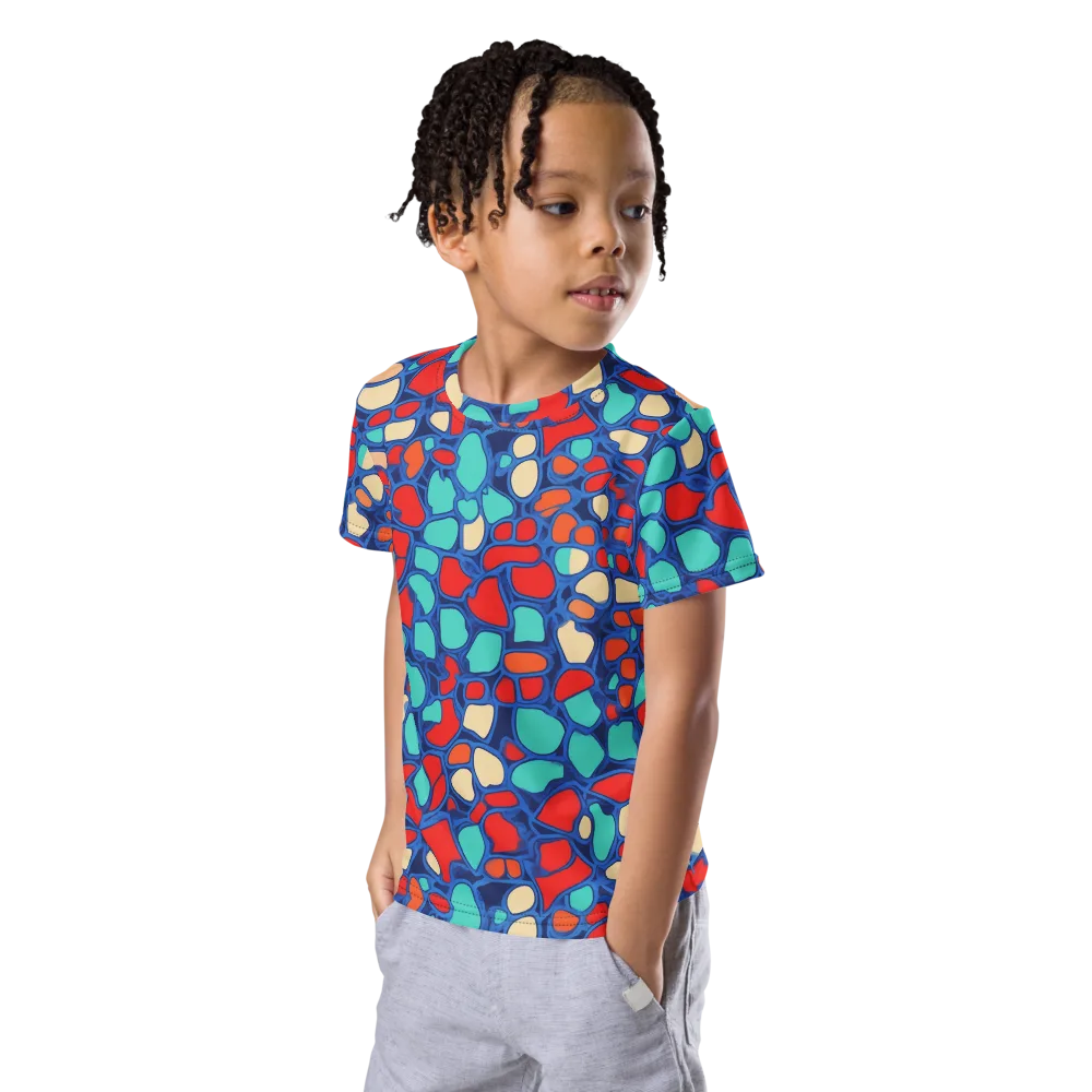Harbor Shards on Kids Crew Neck T-Shirt — Left Front