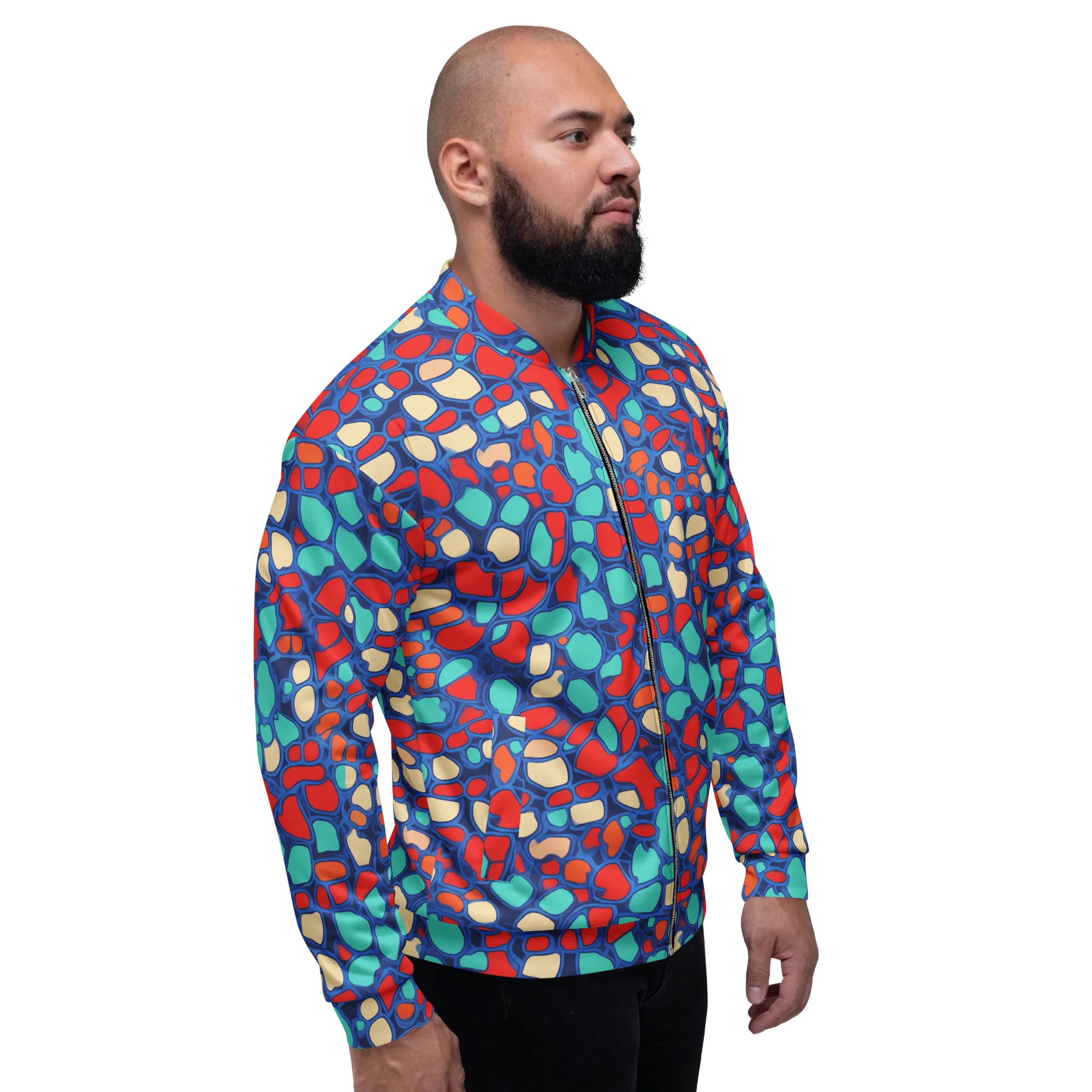 Harbor Shards on Bomber Jacket — Right